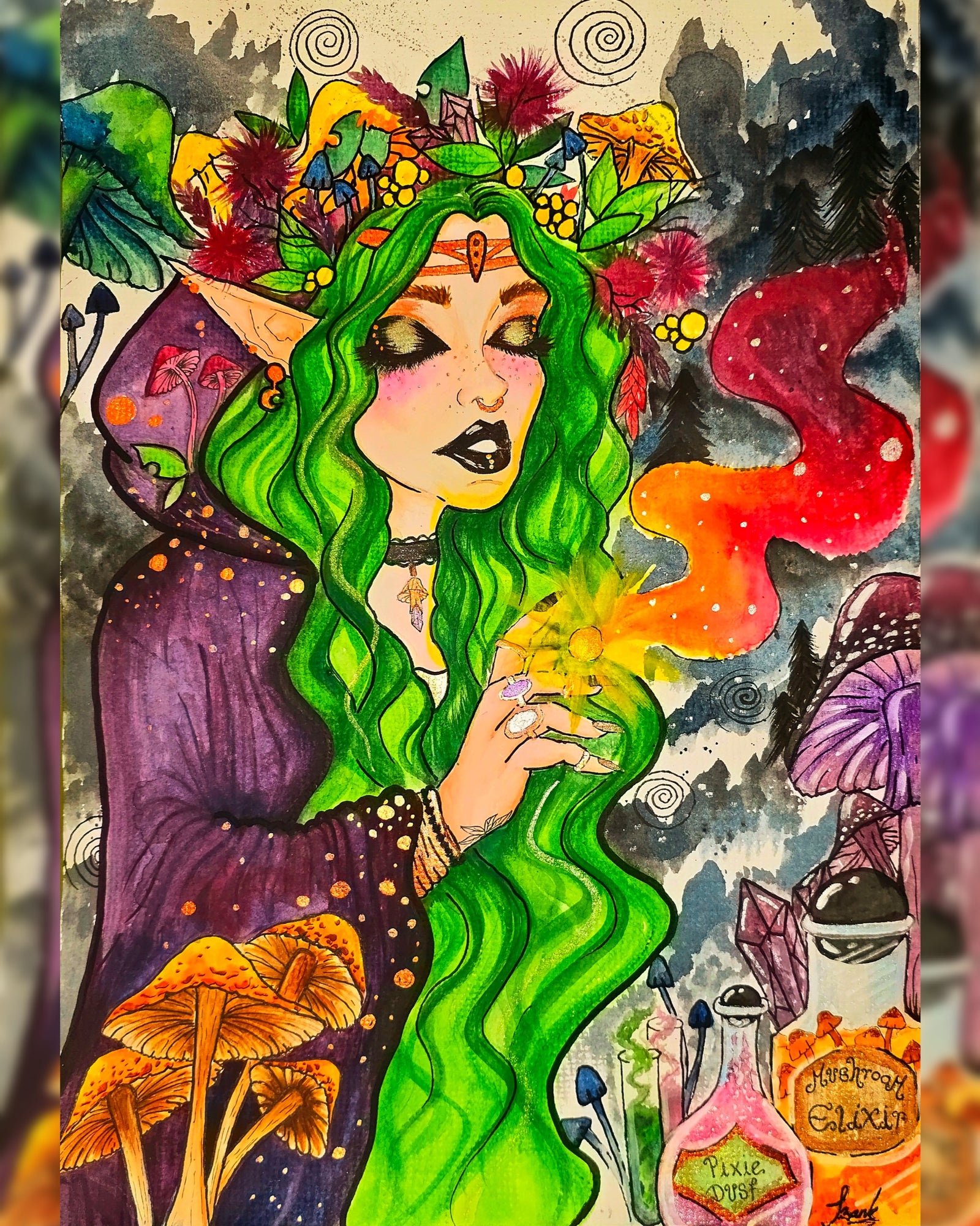 Original whimsical art by zank art realm