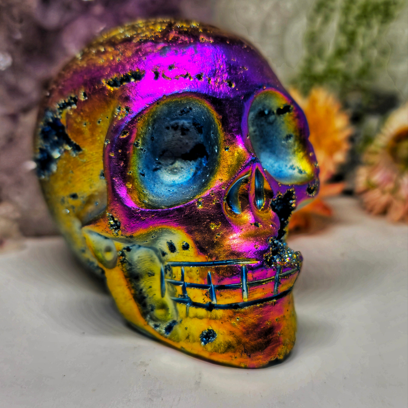 Aura coated skull