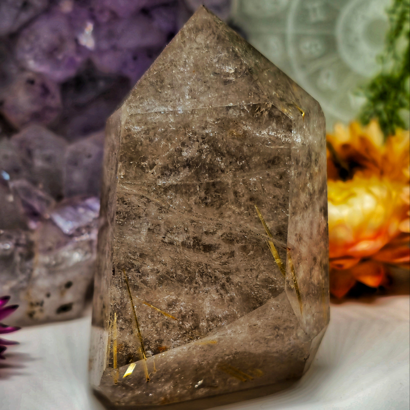 Rutile Smokey quartz