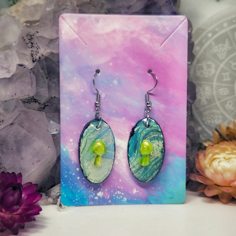 Alien mushroom earings