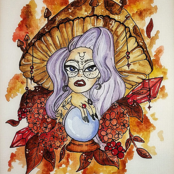 Libra witch art print