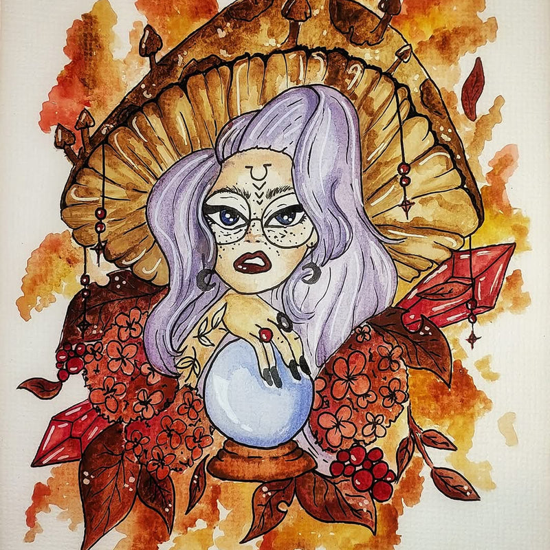 Libra witch art print