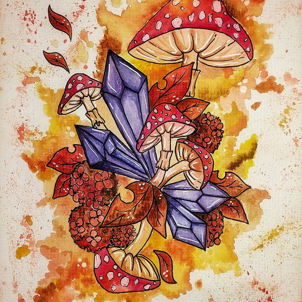 Amethyst autumn art print
