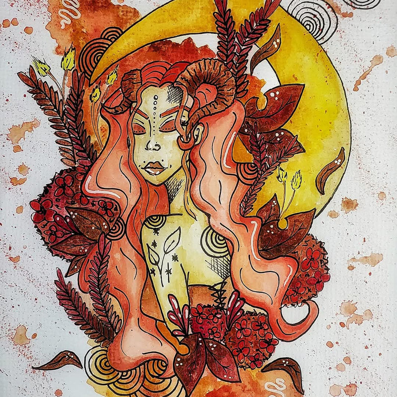 Taurus goddess art print