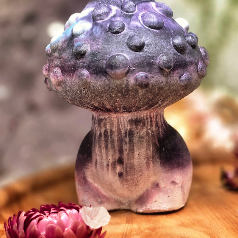 Mushroom candle holder