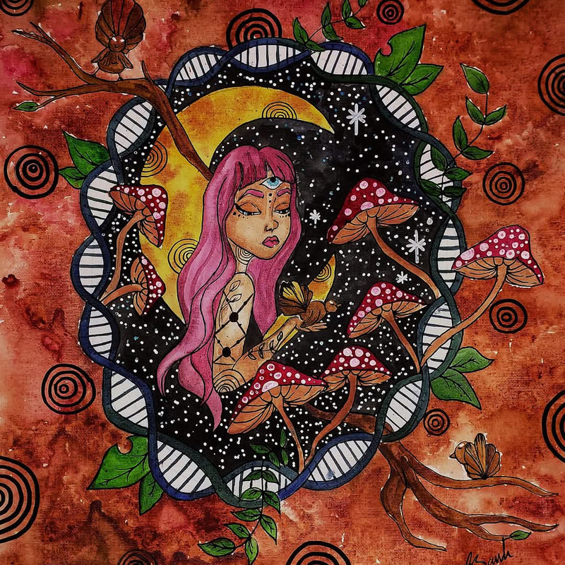 Fantail forest art print