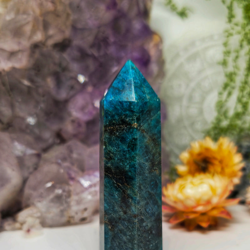 Blue apatite point