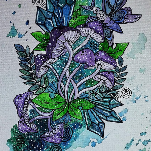 Labradorite forest art print