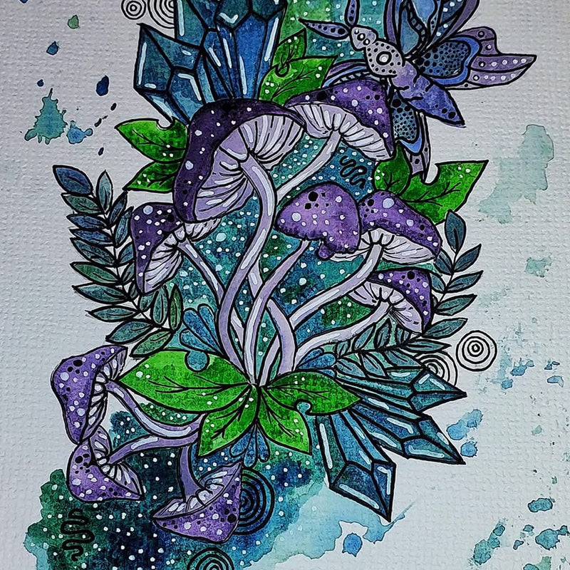 Labradorite forest art print