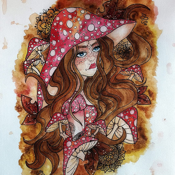 agaric goddess art print