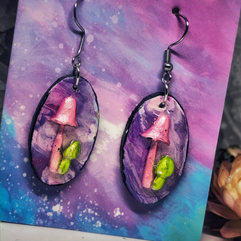 Pixie mushroom earings