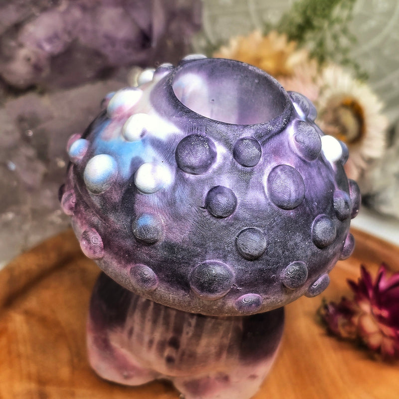 Mushroom candle holder